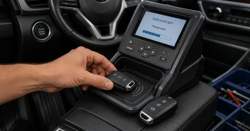 technician cloning a transponder chip key in Courtice