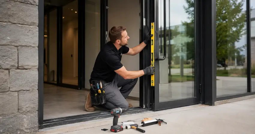 commercial glass door frame installation Courtice